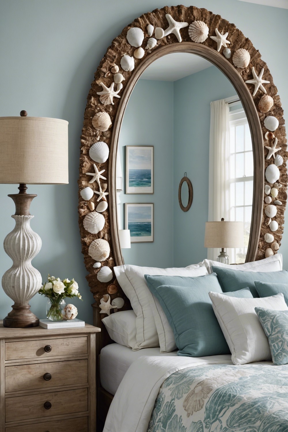 Seashell Accents in the Bedroom