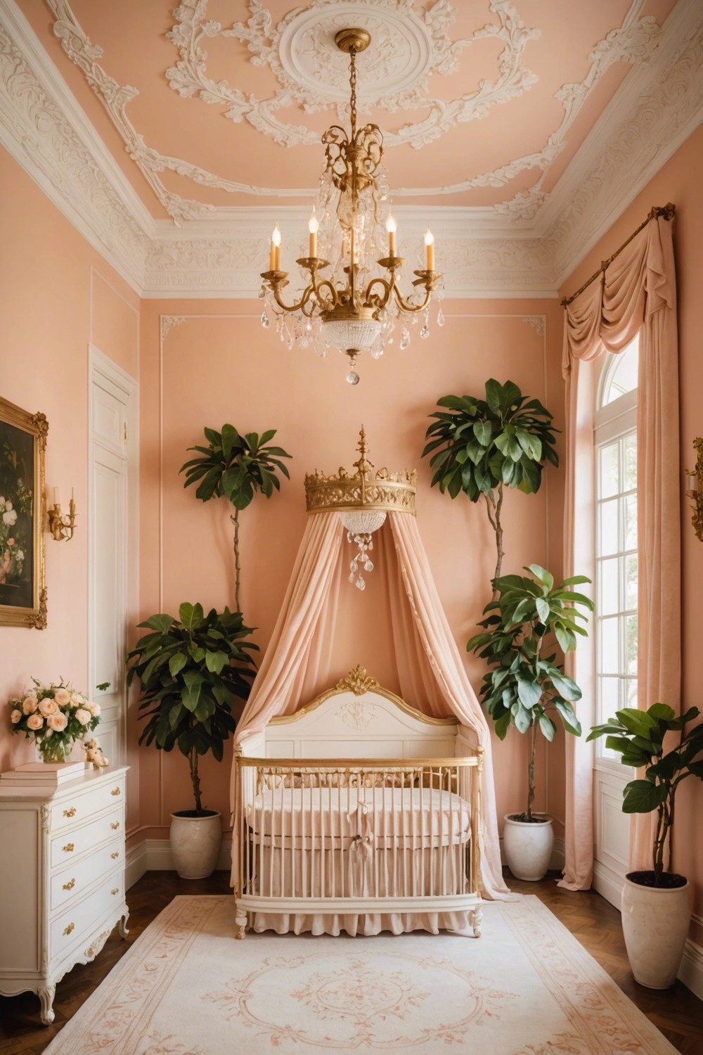 Soft Peach and Gold Elegance