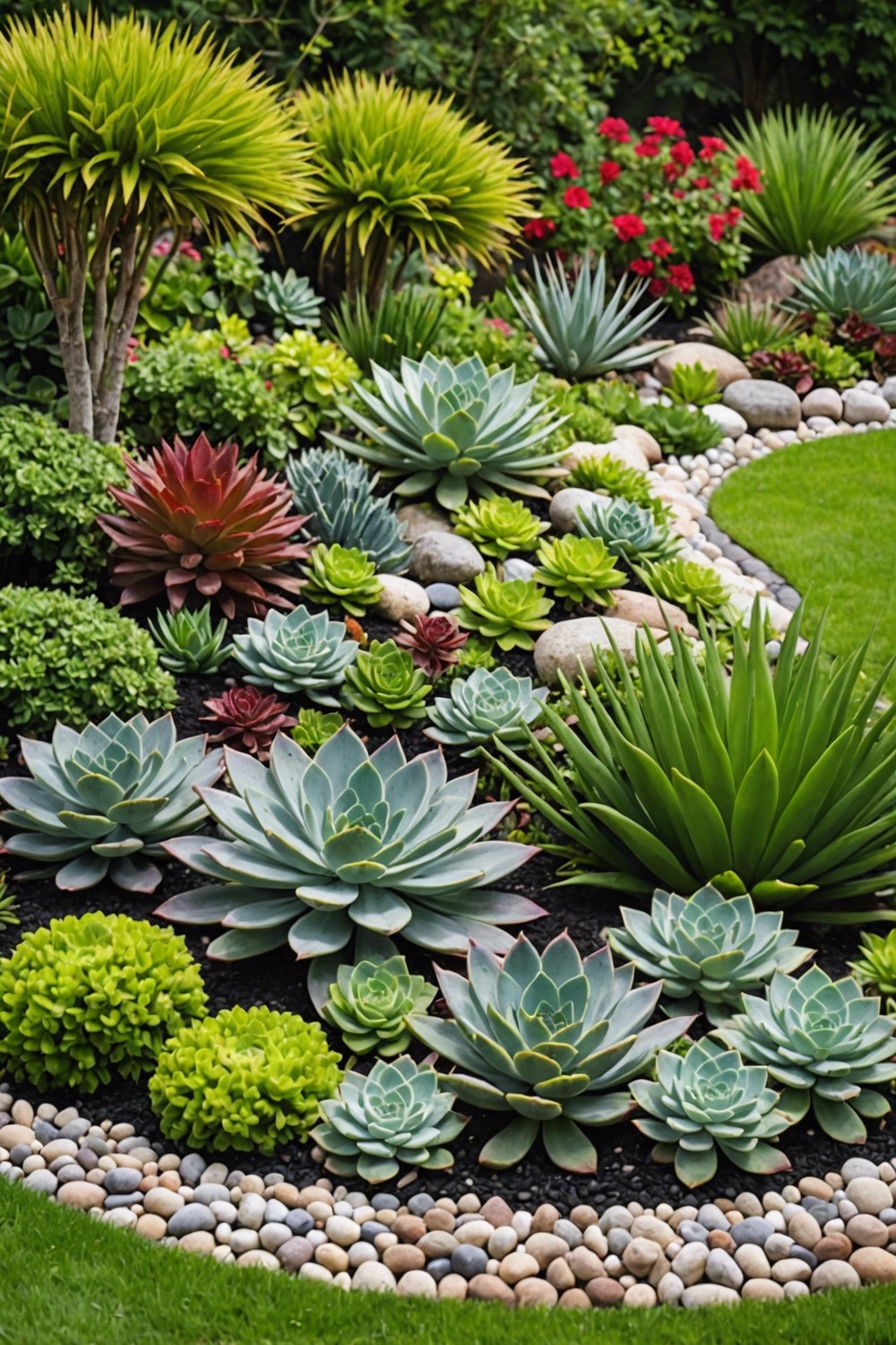 Succulent Edging for a Well-Defined Border