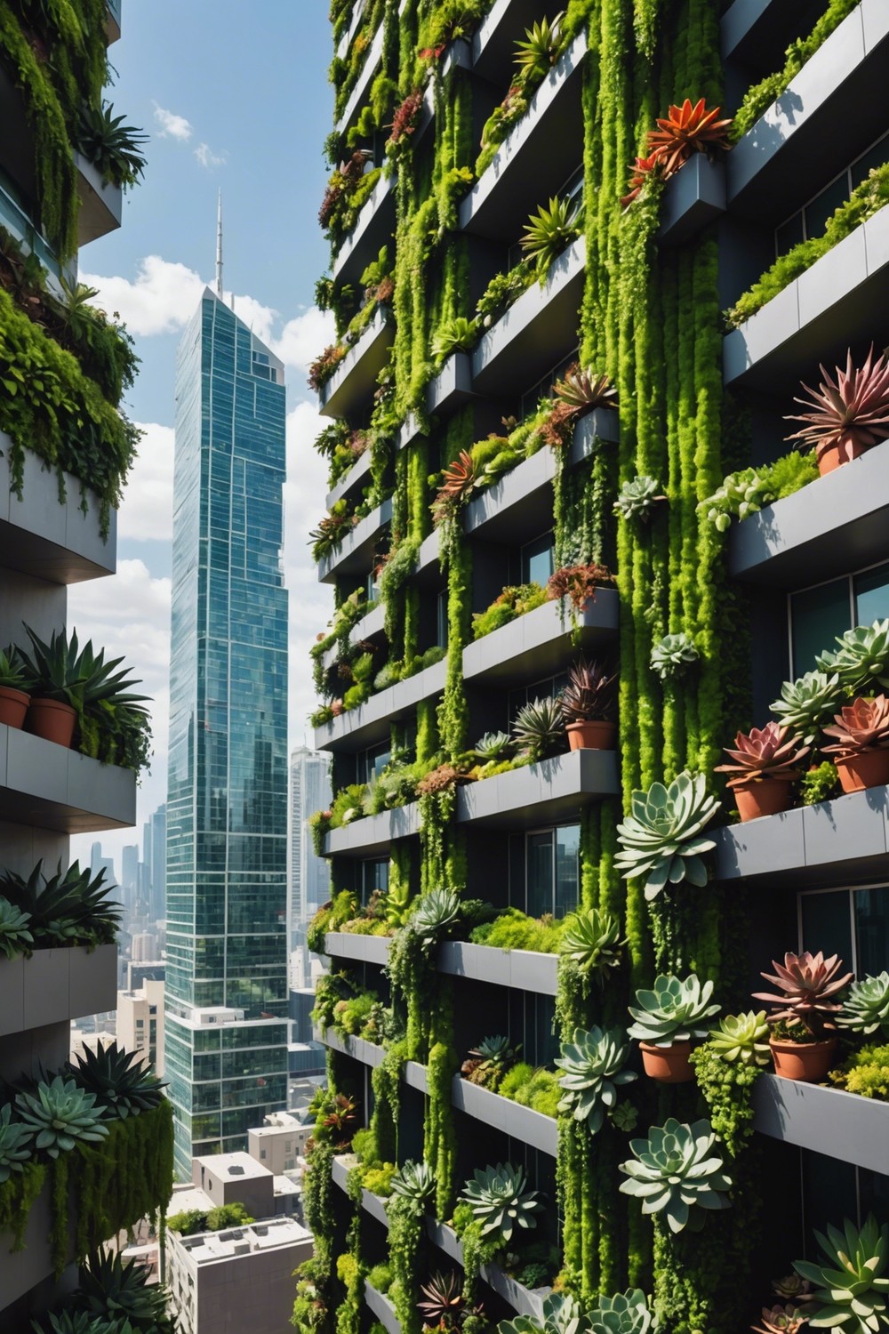 Succulent Vertical Gardens for Urban Landscapes