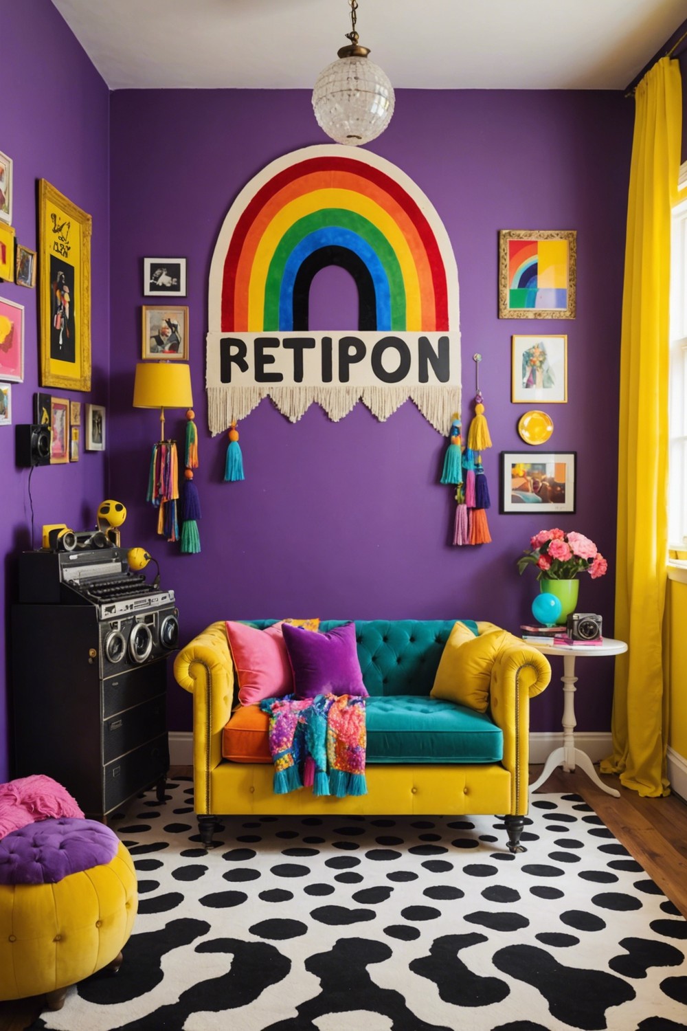 Whimsical Rebellion: Playful Patterns and Unconventional Decor