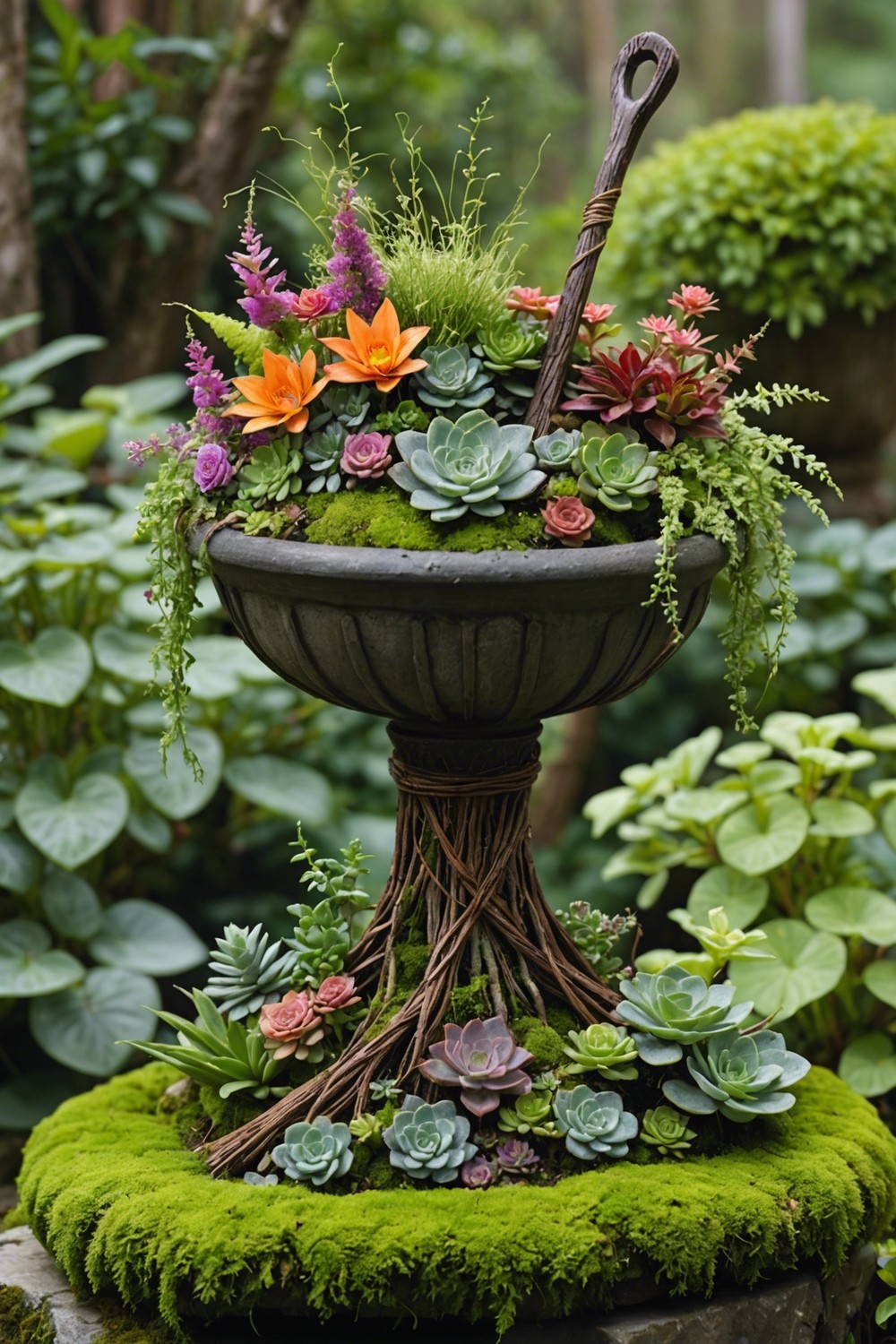 Whimsical Witches' Broom Planters