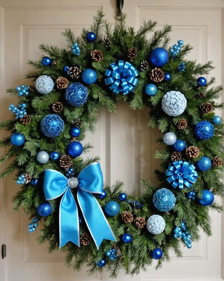 20 Blue Wreaths for Christmas