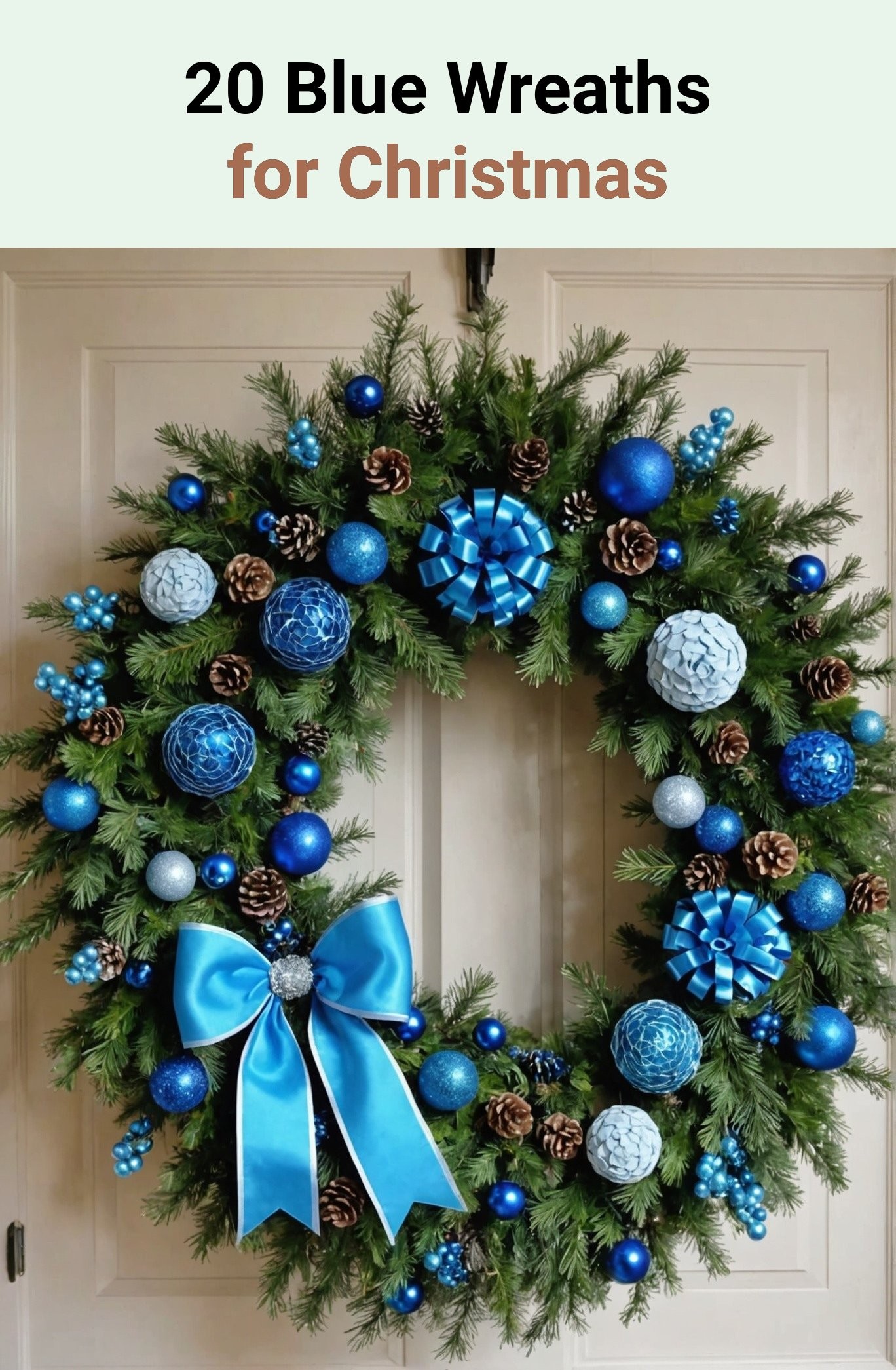 20 Blue Wreaths for Christmas