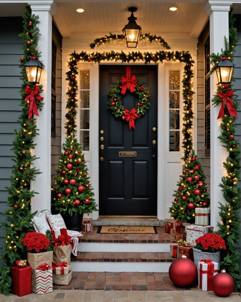 20 Christmas Porch Decorating Ideas
