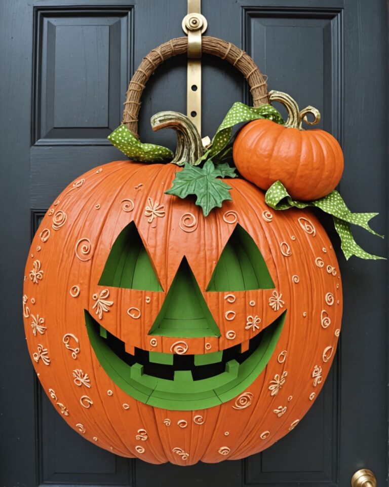 20 DIY Pumpkin Door Hangers