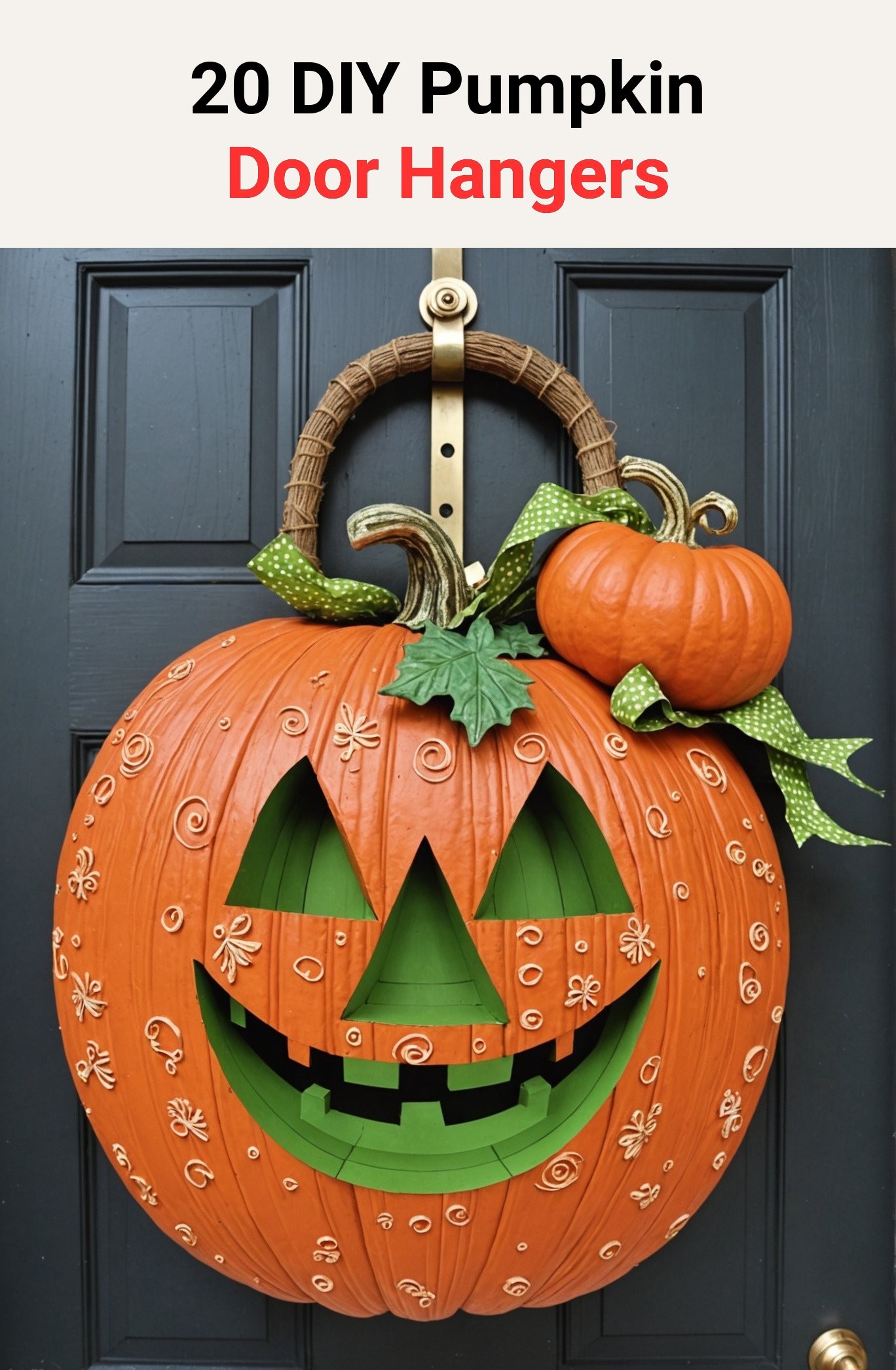 20 DIY Pumpkin Door Hangers