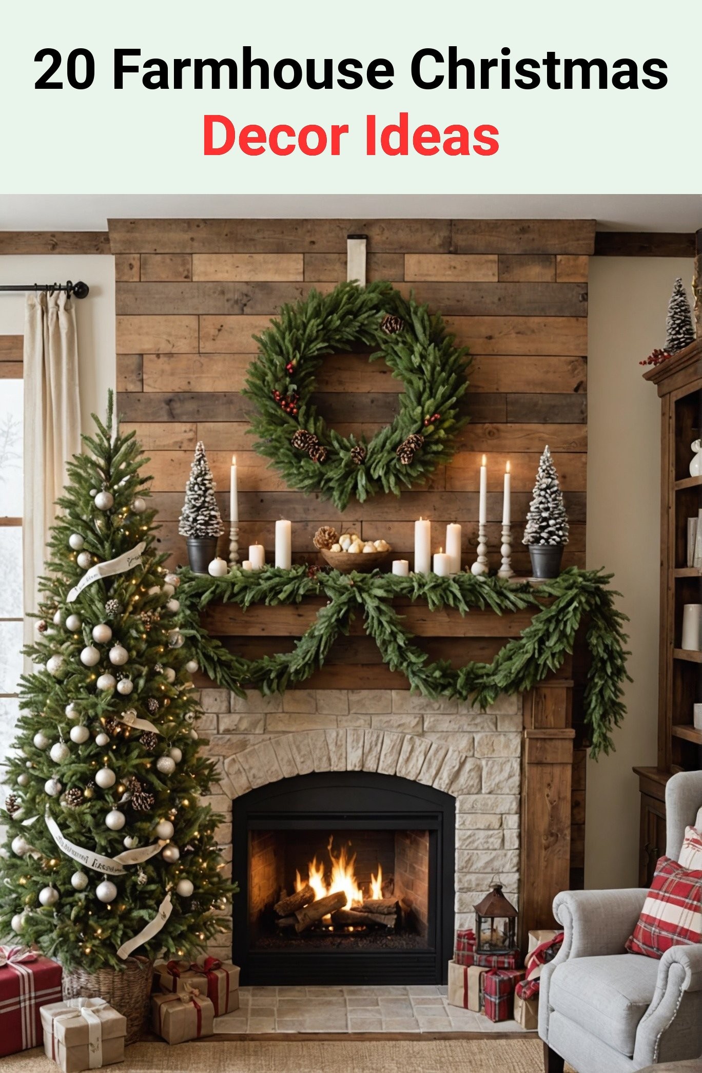 20 Farmhouse Christmas Decor Ideas