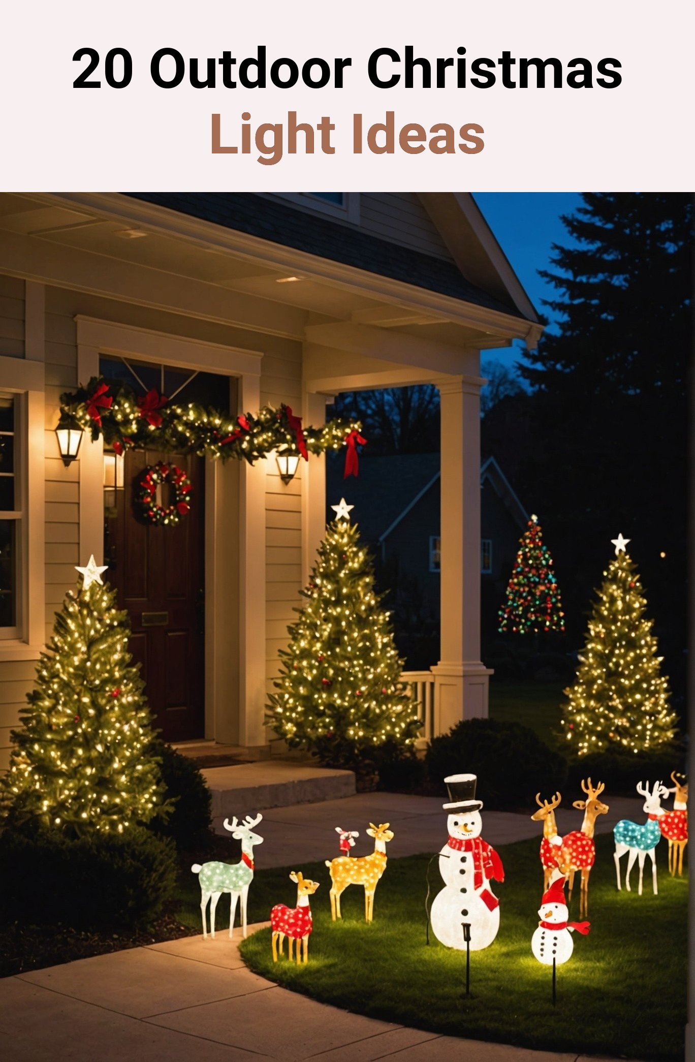 20 Outdoor Christmas Light Ideas