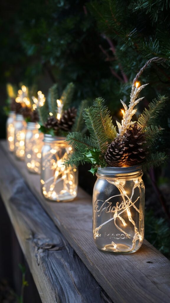 Fairy Lights in Mason Jars