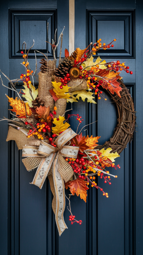 Fall-inspired Wreath for Your Front Door