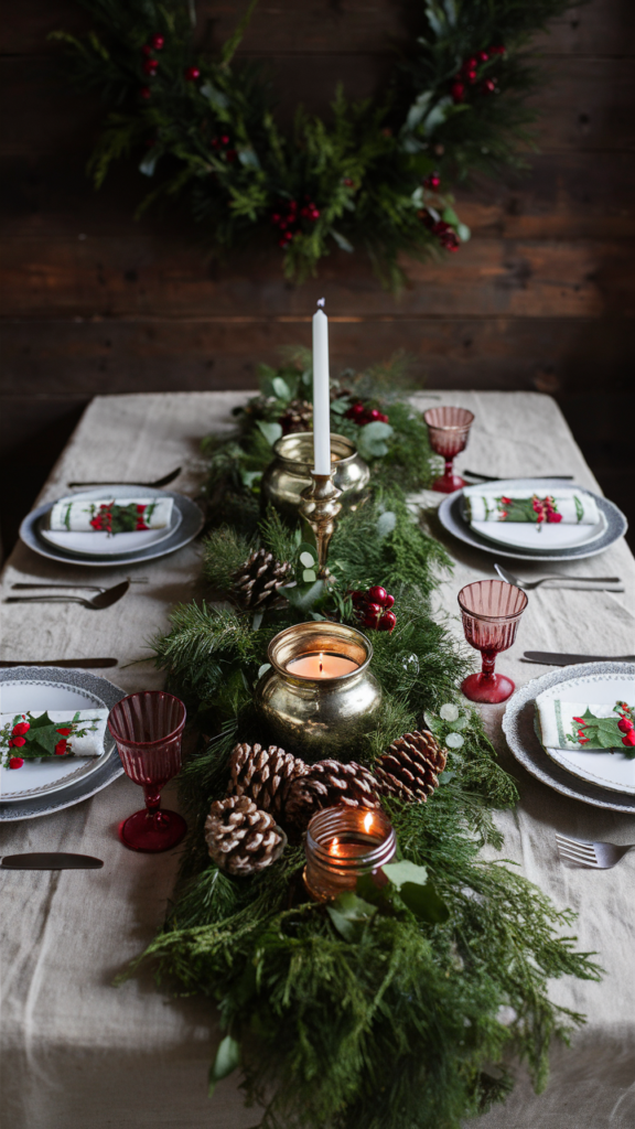 Farmhouse-Inspired Holiday Table Settings