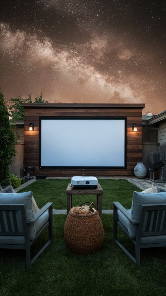 Outdoor Theater and Projection Screen