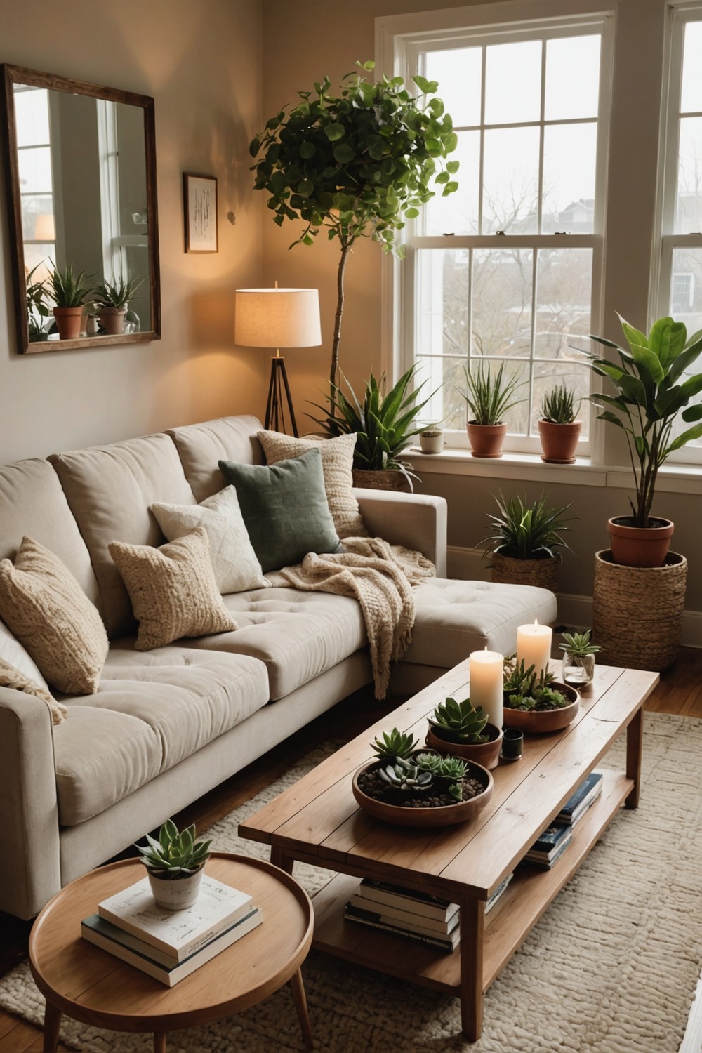 Adding Plants for a Natural and Cozy Touch