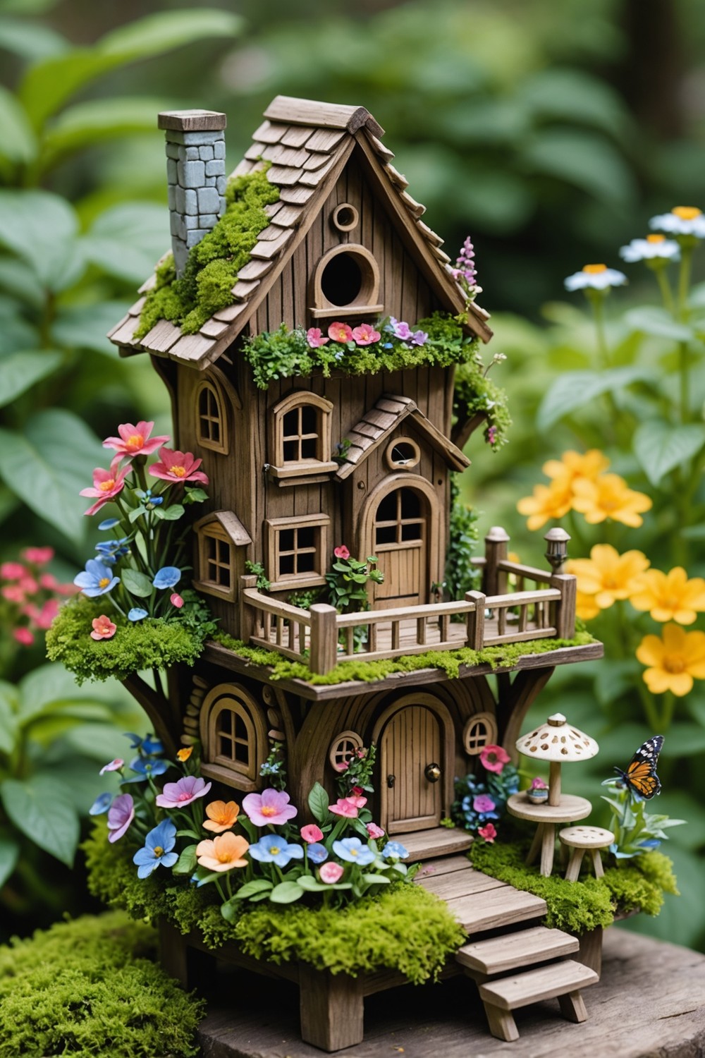 Birdhouse Fairy Garden