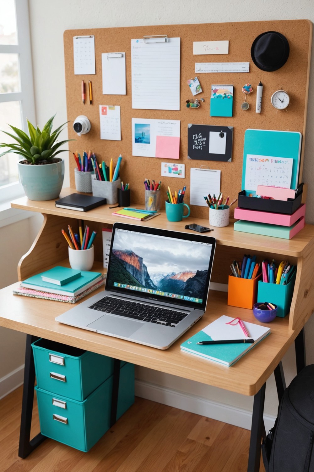 Create a workspace with an organized desk