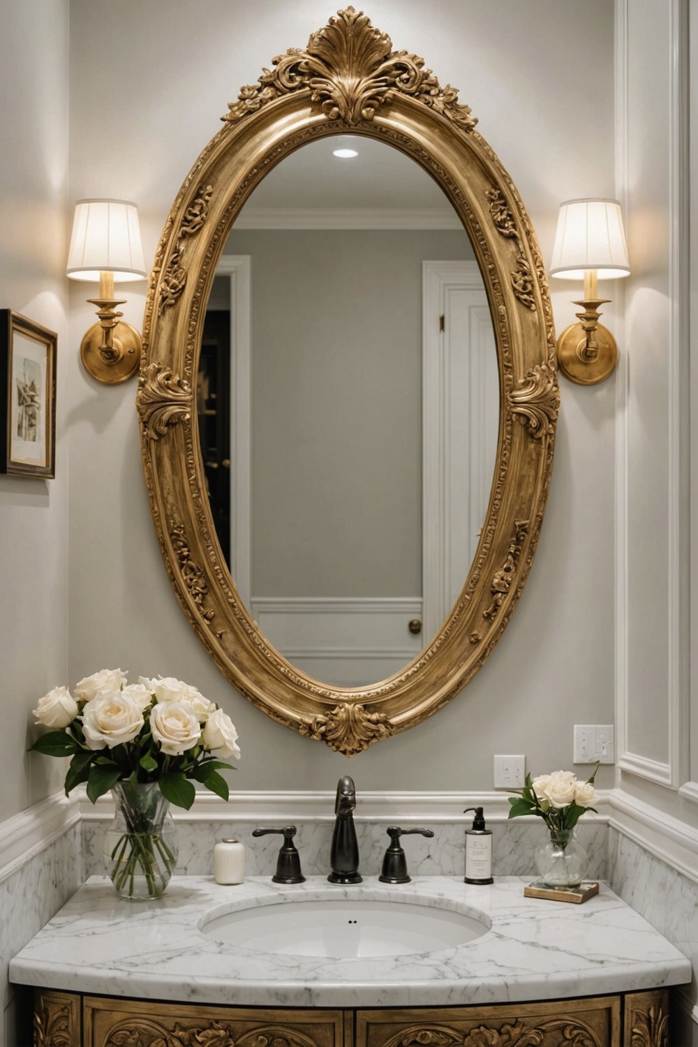 Decorative Trim around Mirrors