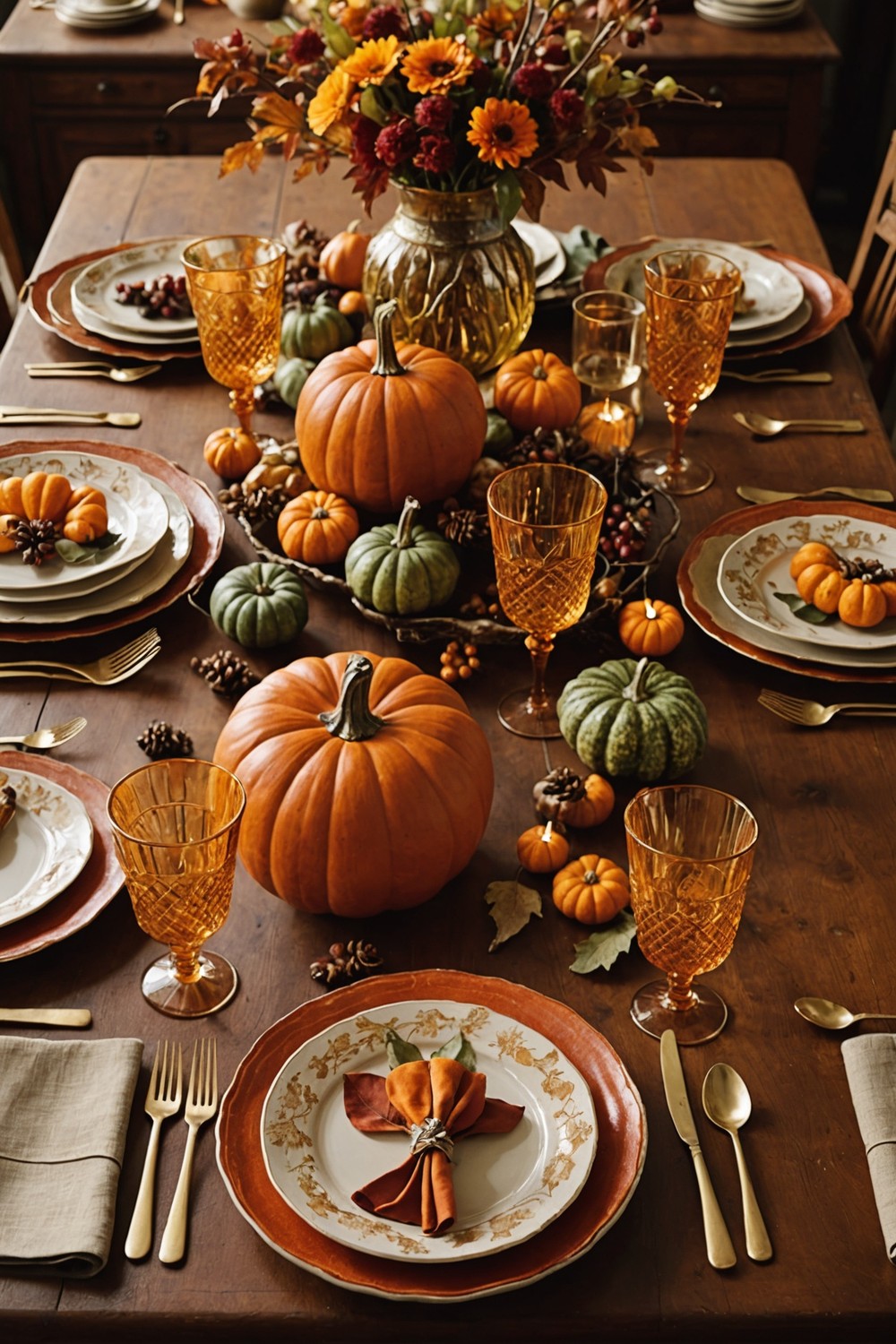 Fall-inspired Dinnerware and Glassware