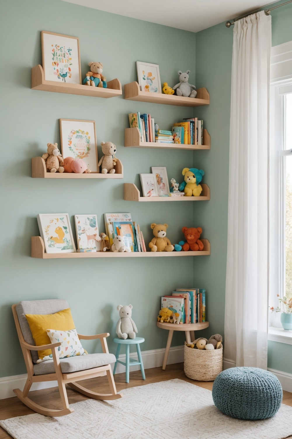 Floating Shelves for Storage