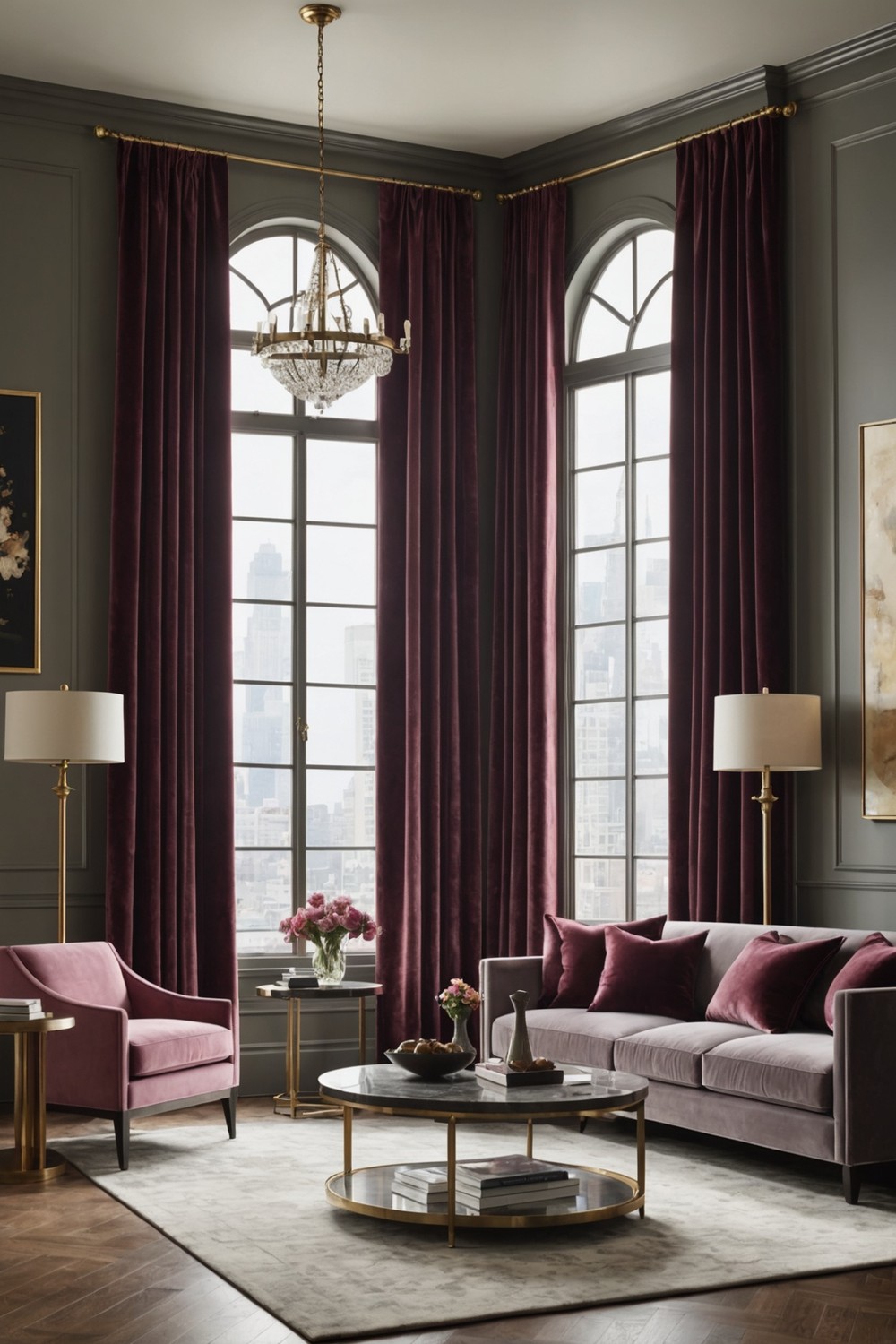 Floor-Length Curtains for Elegance