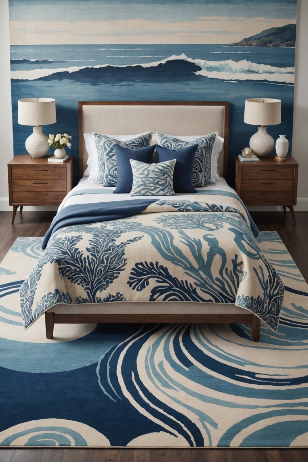 Large Area Rugs with Ocean Motifs