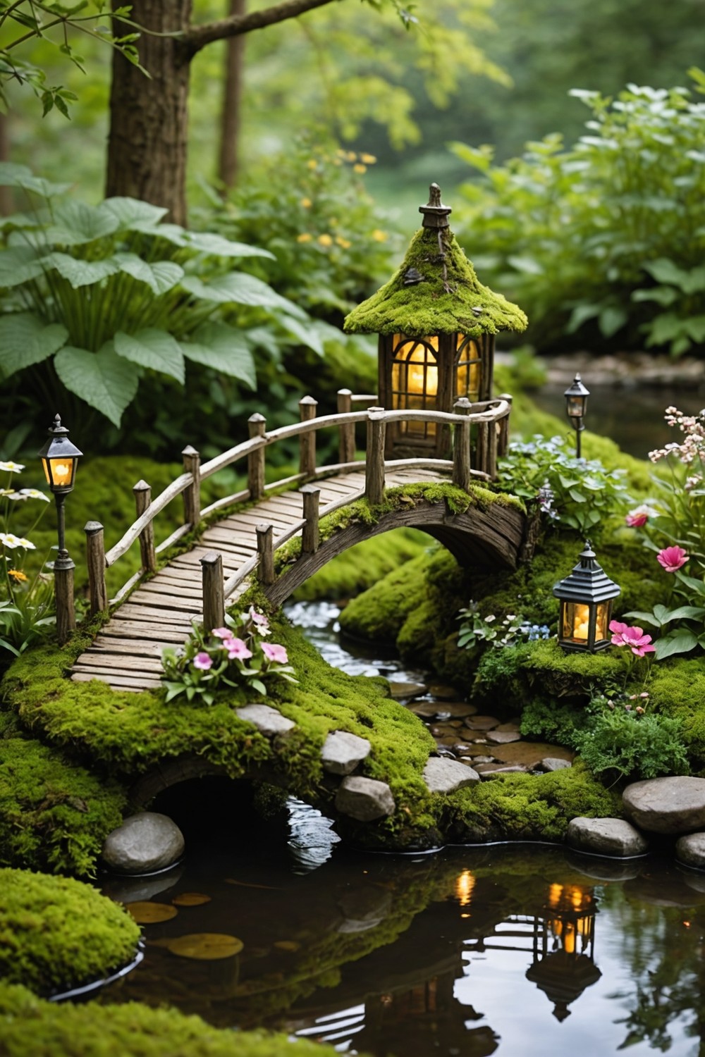 Miniature Bridge Fairy Garden