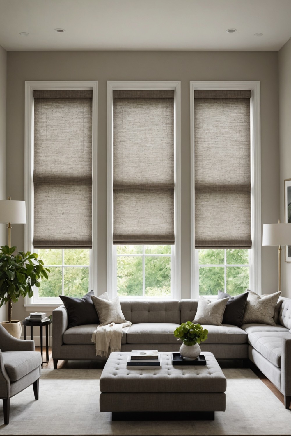 Roman Shades for a Sleek Appearance