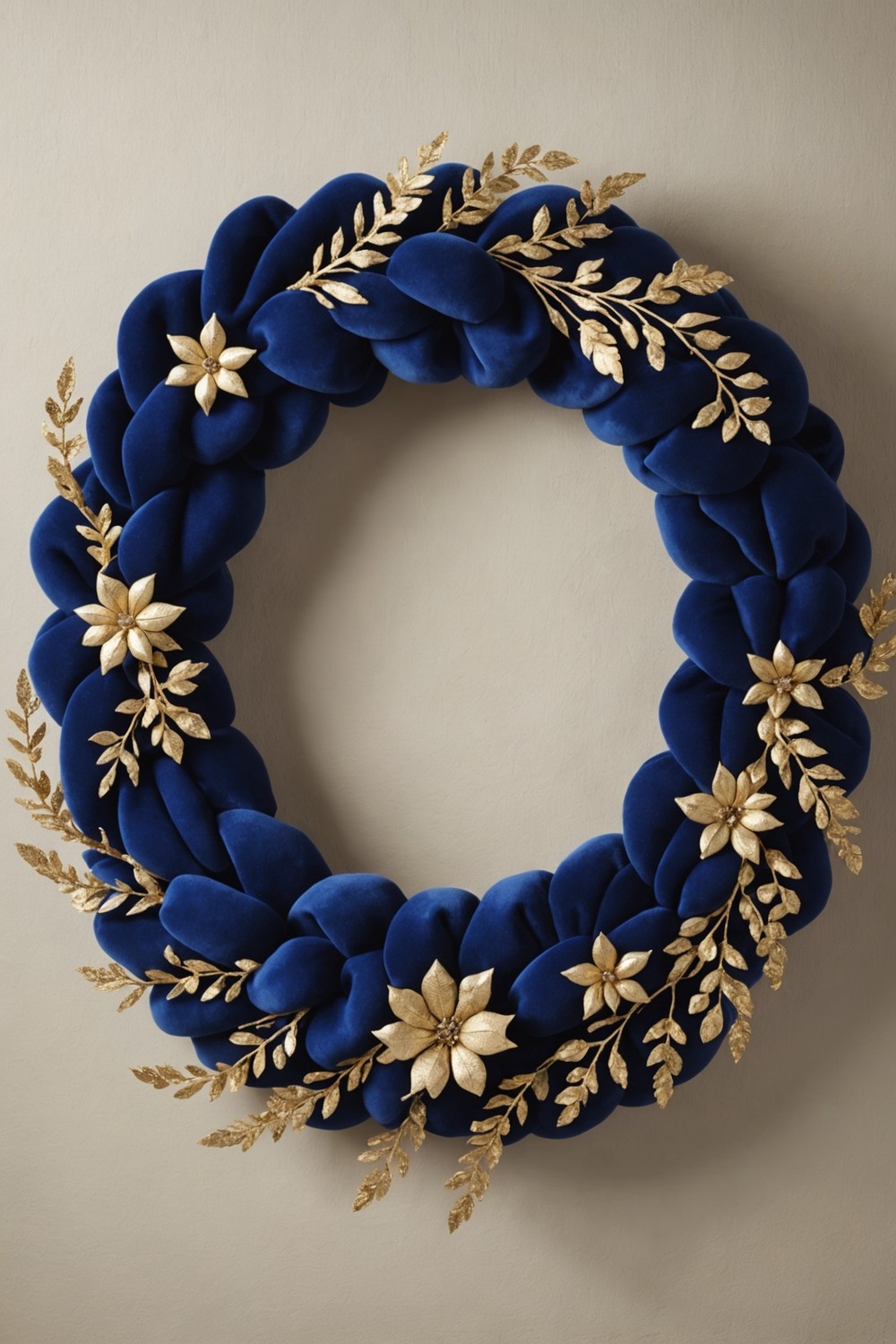 Royal Blue Velvet Wreath