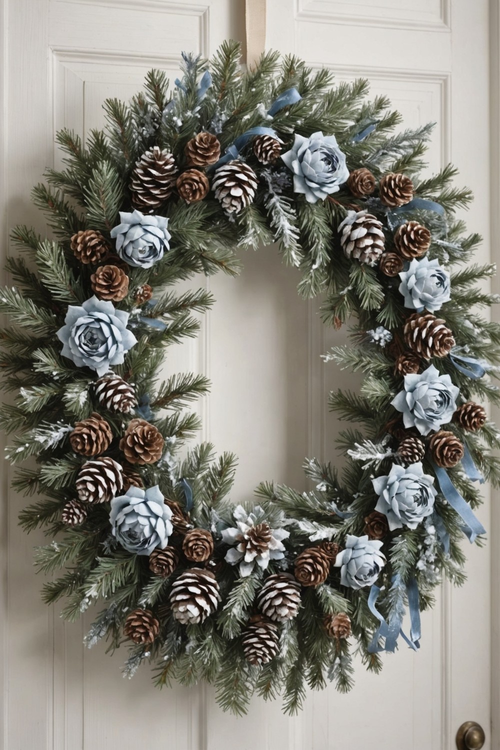 Shabby Chic Blue Wreath