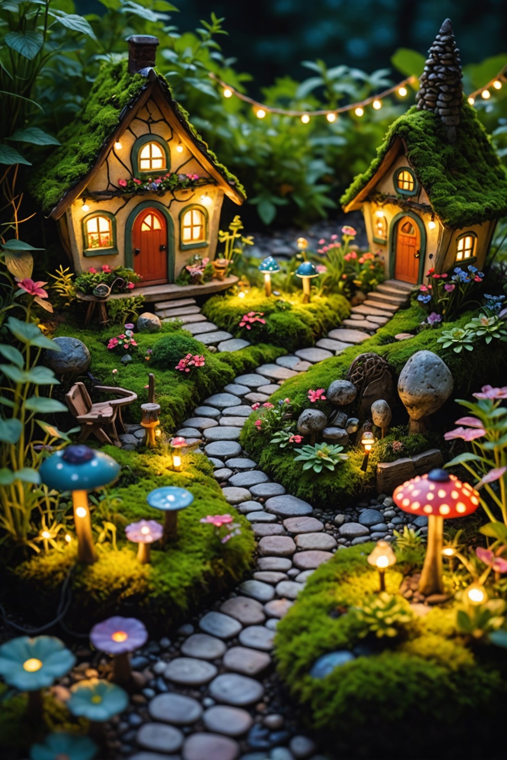 Solar-Powered Fairy Lights Fairy Garden