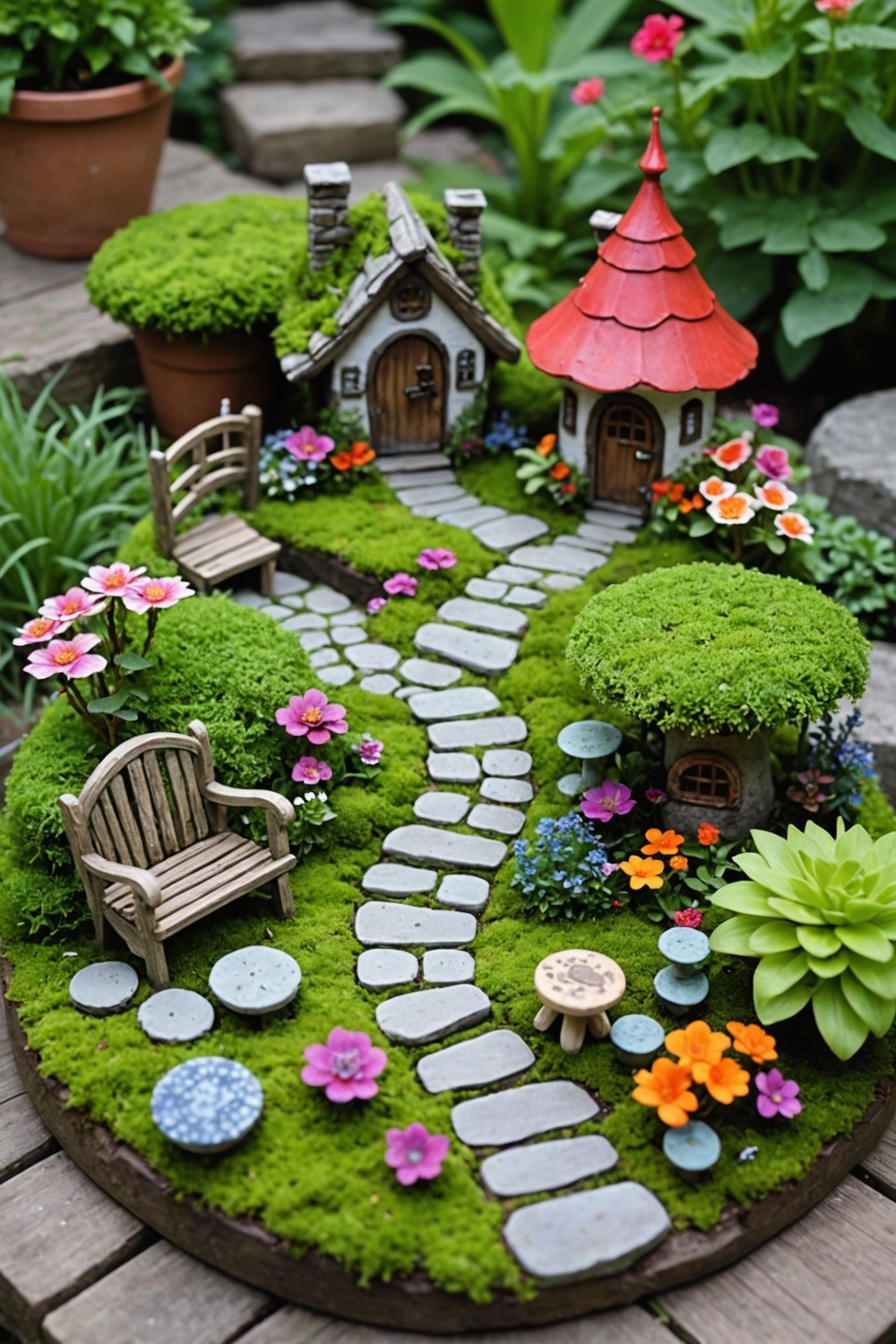 Stepping Stone Fairy Garden