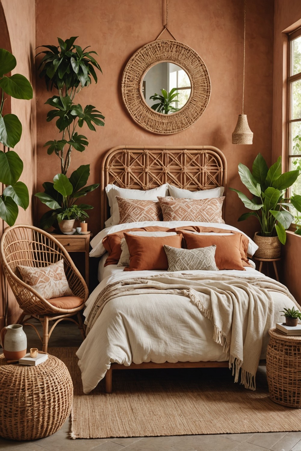 Terracotta-Inspired Rattan Furniture