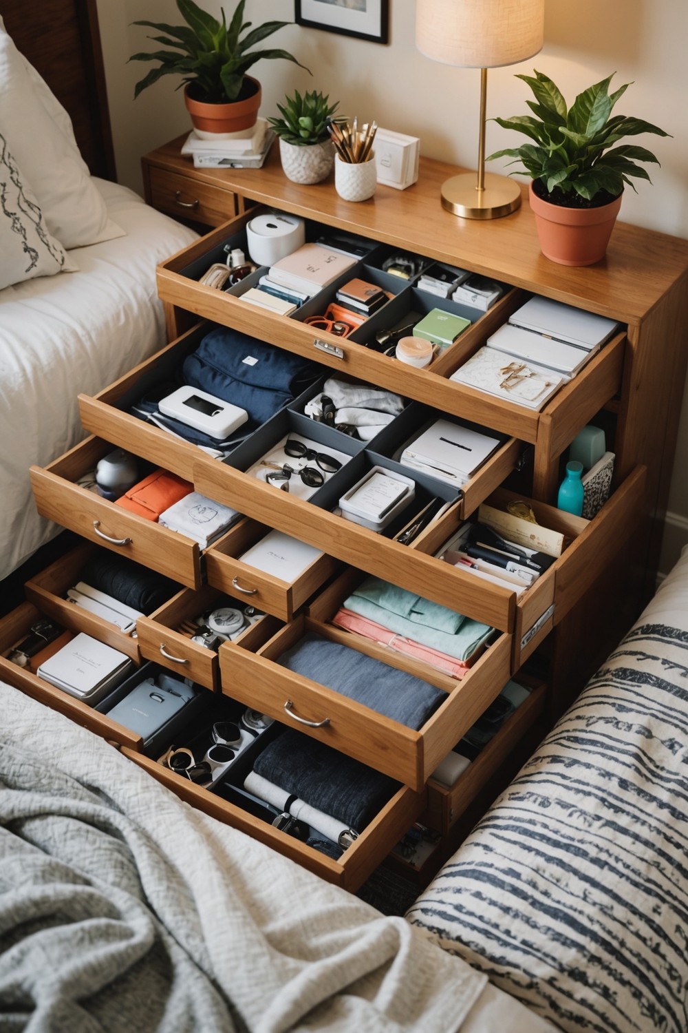 Use drawer organizers for tidiness