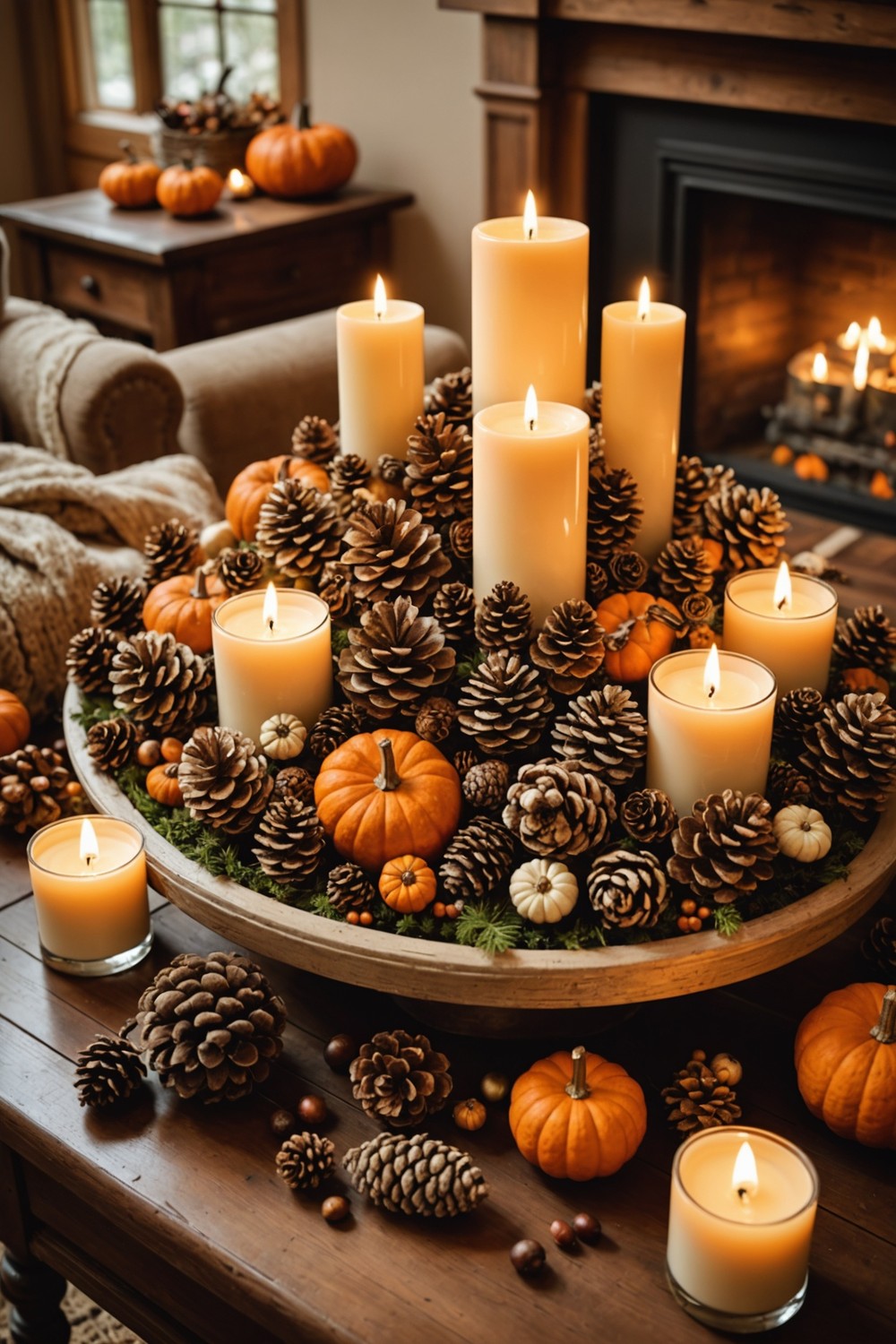 Use Pinecones and Acorns as Decorative Accents