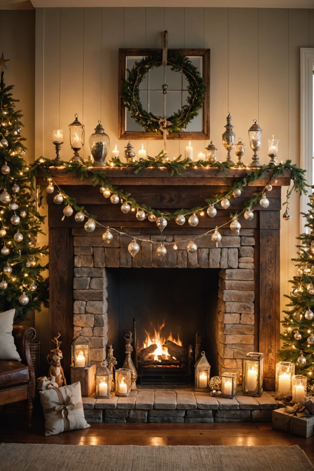 Vintage Ornaments and Twinkle Lights