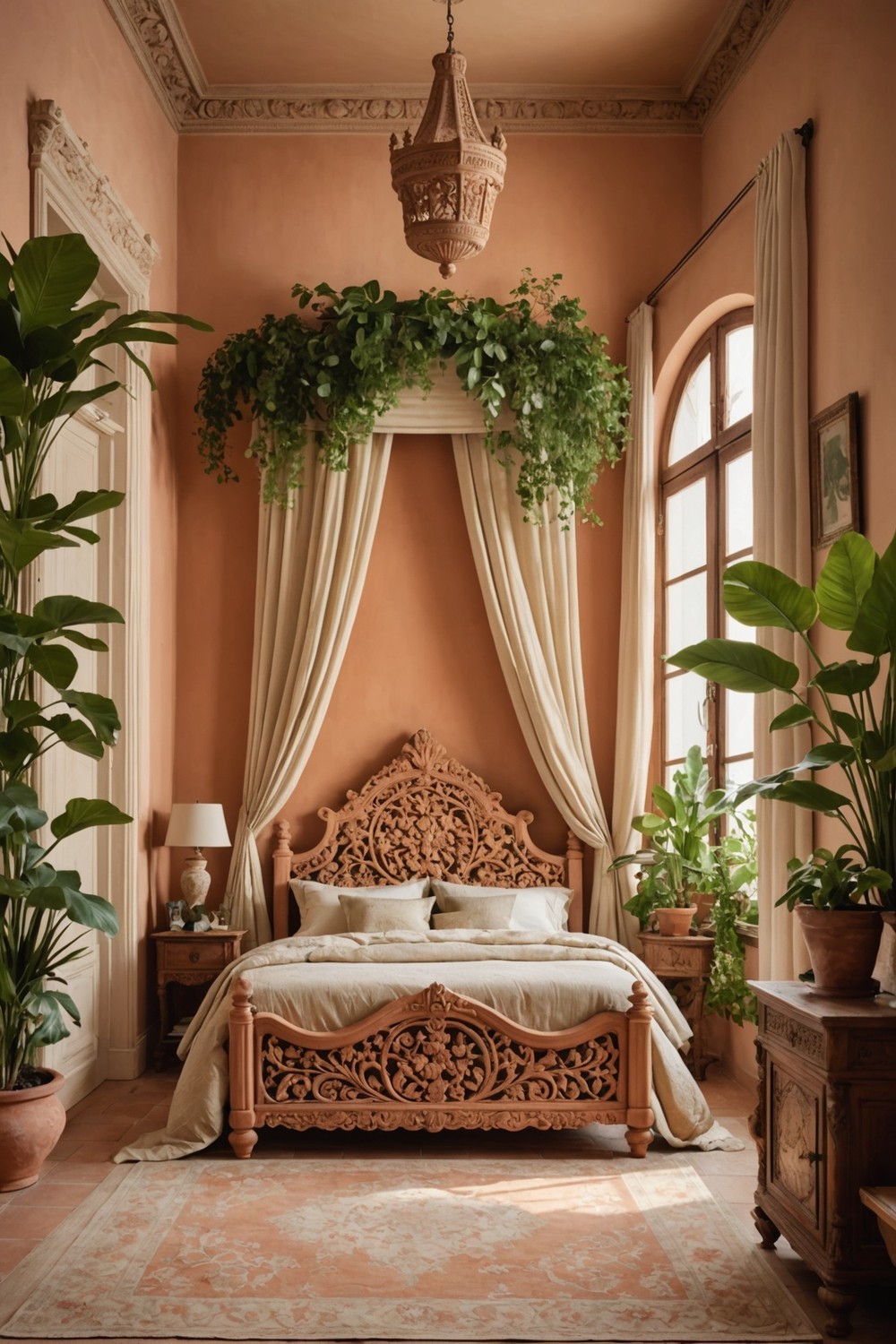 Warm and Inviting Terracotta Bed Frames