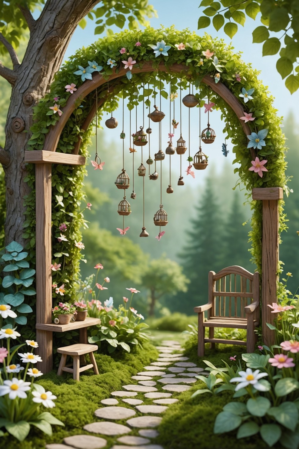 Wind Chime Fairy Garden