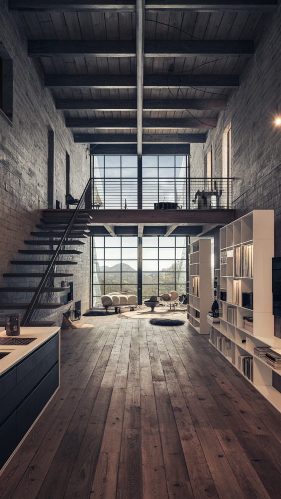 Bi-Level Lofts with Floating Staircases