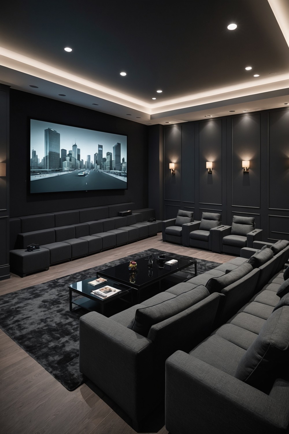 Acoustic Panel TV Wall for Home Theaters