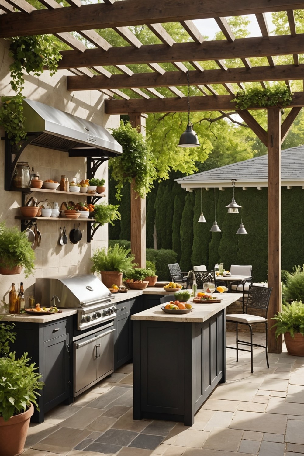 Design an Outdoor Kitchen for Cooking Under the Sun