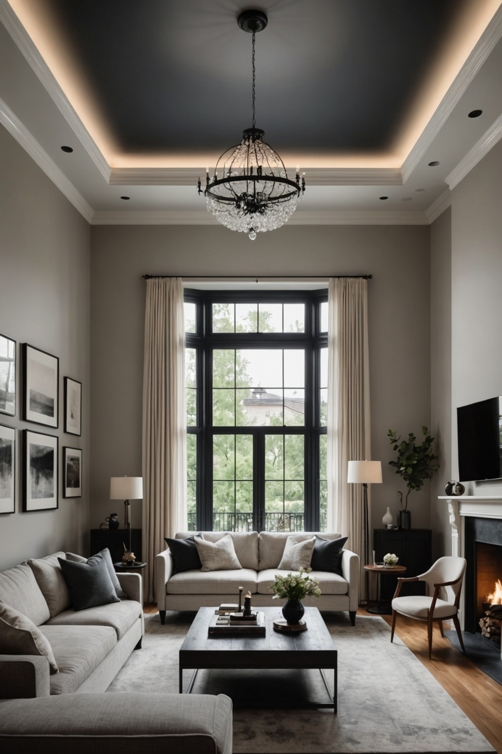 Dramatic Ceiling with Dark, Ombre Effect