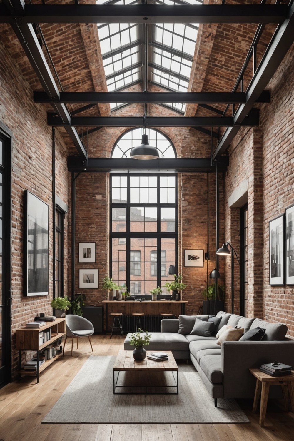 Exposed Beams and Brick Walls in Loft Spaces