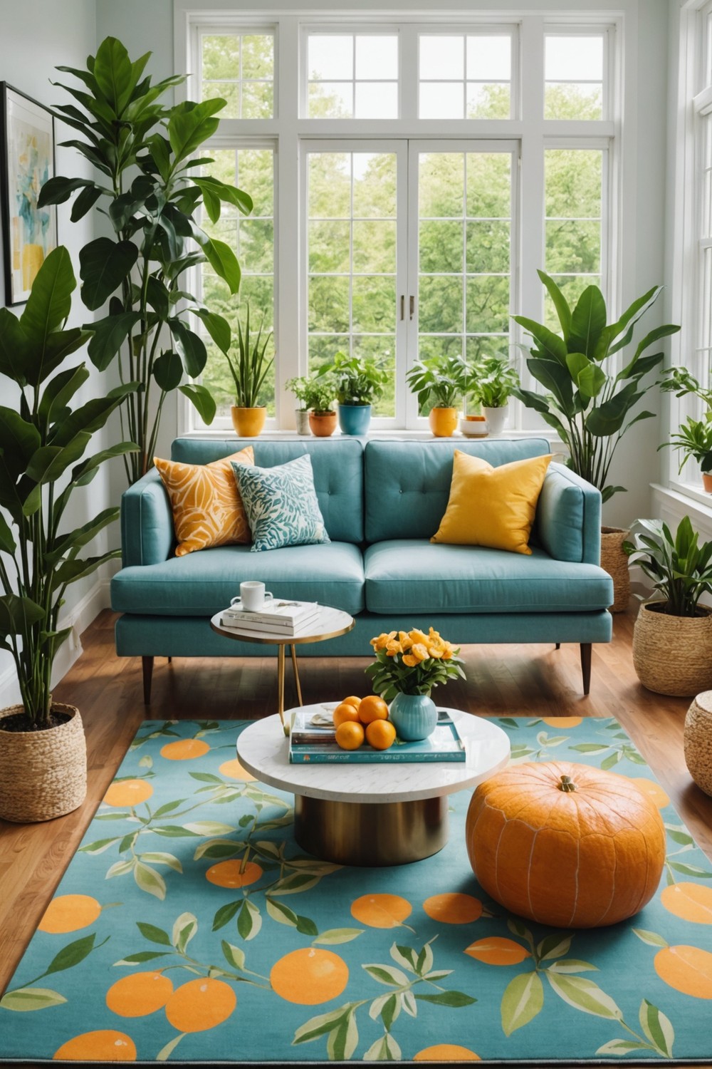 Fresh Perspective: Light Blue and Yellow Citrus-Inspired Decor