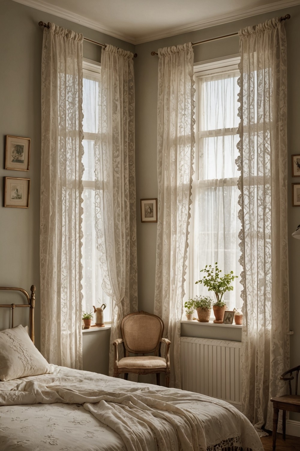 Lace Curtains with a Vintage Touch