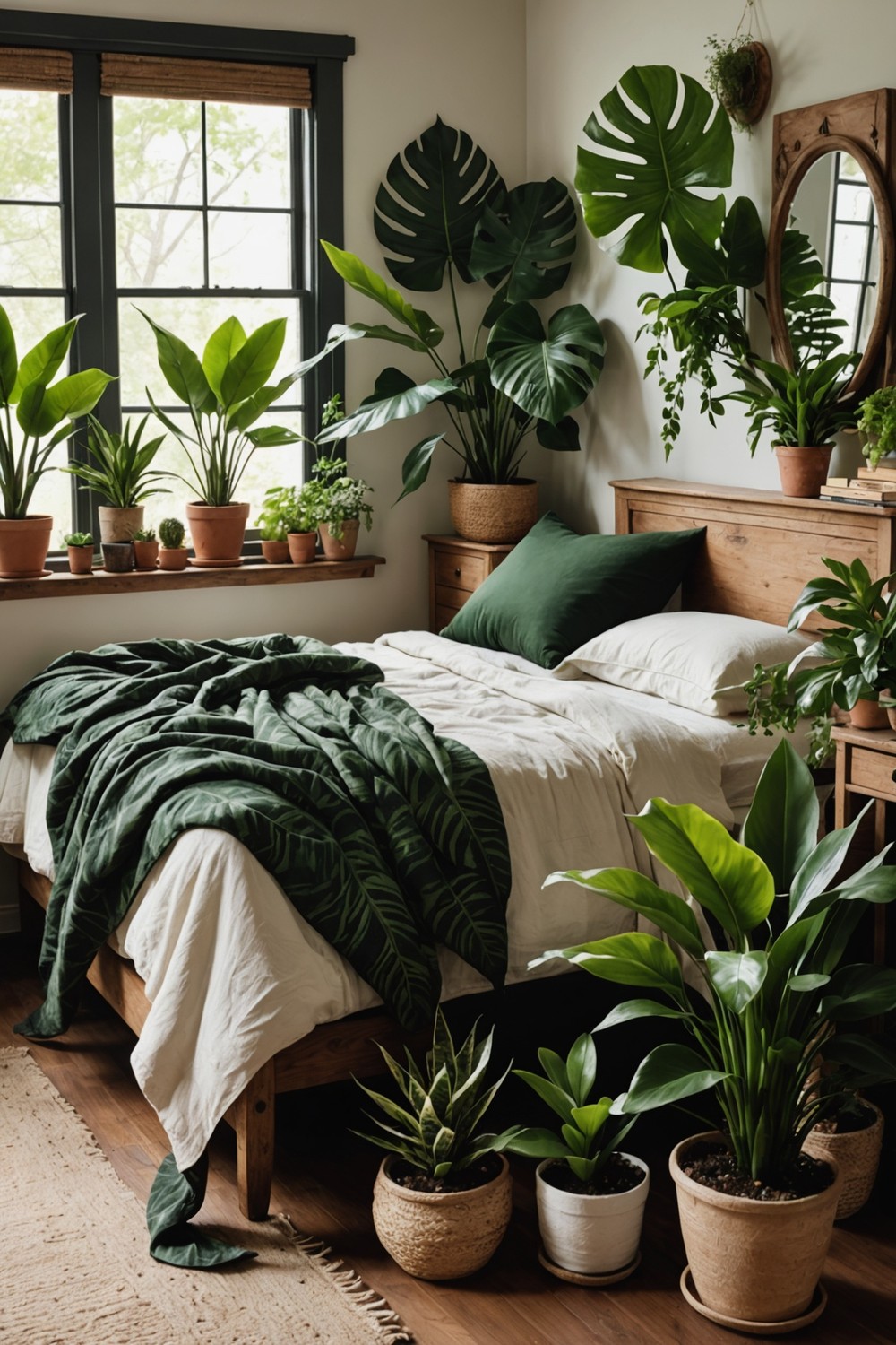 Potted Plants with Dark Leaves