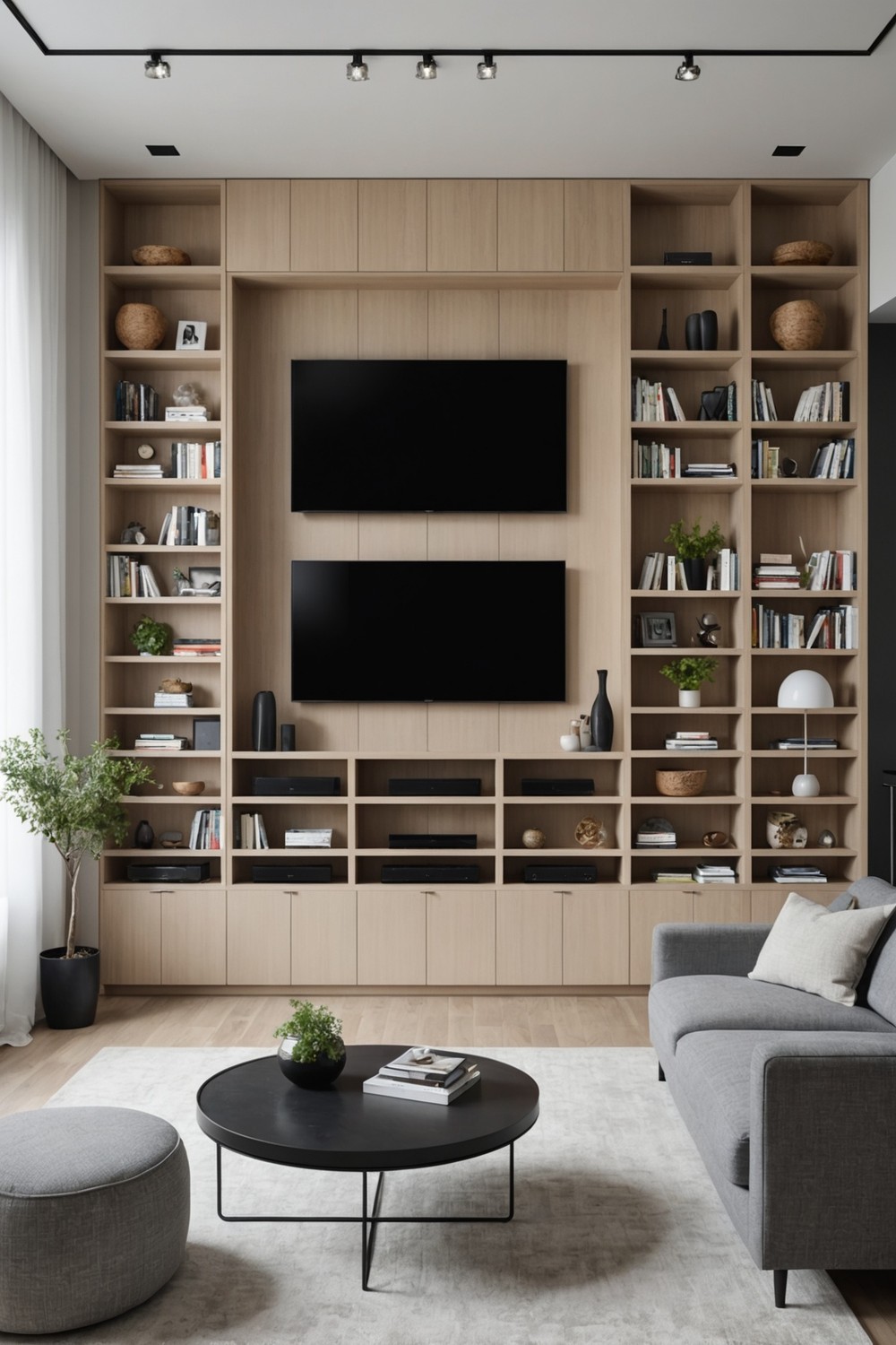 Wall-to-Wall Storage TV Wall Design