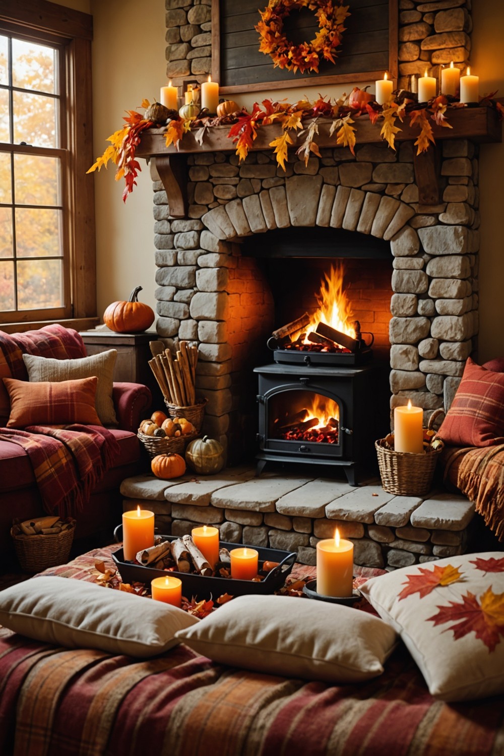 Warm Fireside Scenery