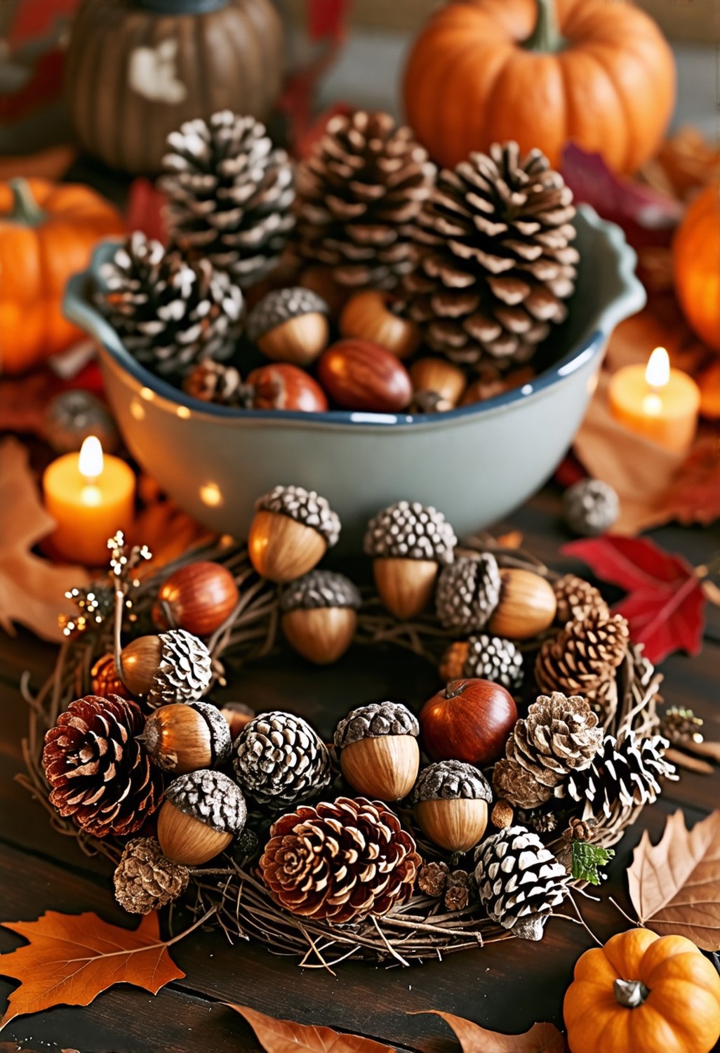 Acorn and Pinecone Decor