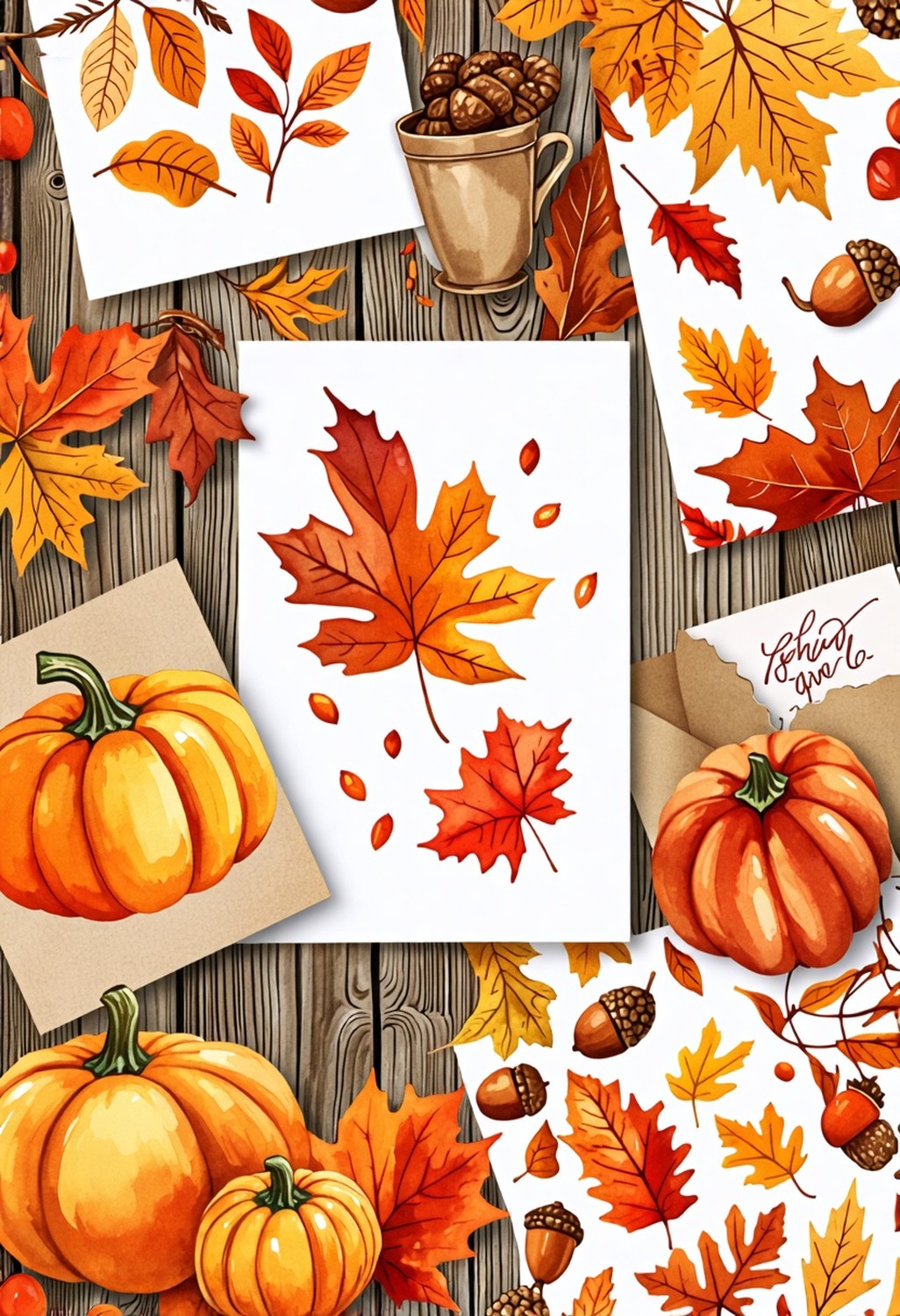 Autumn-Themed Greeting Cards