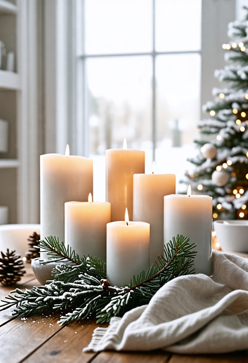 Candles in Neutral Tones